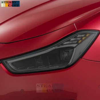 2 Kos Avtomobilski Žarometi Zaščitno folijo Prekajene Črni Odtenek Zaviti Vinil Pregleden TPU Nalepke Za Maserati Ghibl M157 2014-Danes