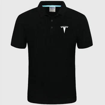 2022 Prodaja Moških Cotton Polo Majica Tesla Car Logotip Kratkimi Rokavi Poletnih Oblačil Ulične Mode Casual Moški Polo Vrh