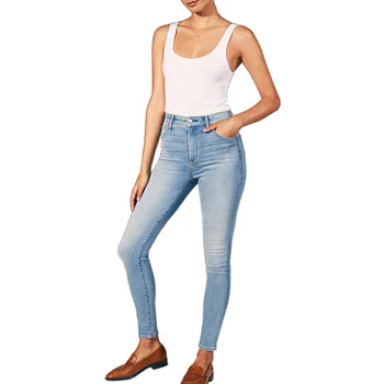 Stretch Suh Ženske Jeans, Moda Za Priložnostne Visoko Naravnost High Street Traper Hlače