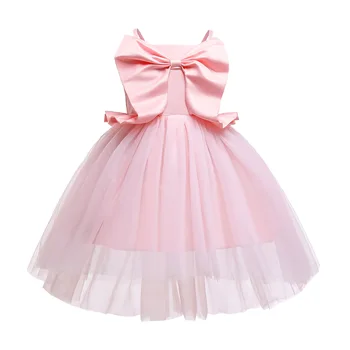 Otroška Obleka 2021 Novega Malčka Dekleta Obleko Zanko Princesa Obleke za svate Otroci Bowknot Božič Obleko 2-10 Let