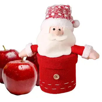 Pliš Lutka Darilo Škatle, Božični Okraski, 3D Škatel Božič Sladkarije Škatle S Santa Claus Jelenov Snežaka, Plišastih Lutke