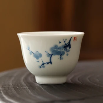Ročno poslikano Štirje Gospodje Slive Orhideja Bambusa Chrysanthemum Tea Cup Gospodinjski Kung Fu Tea Cup Osebnih Namenske Master Cup