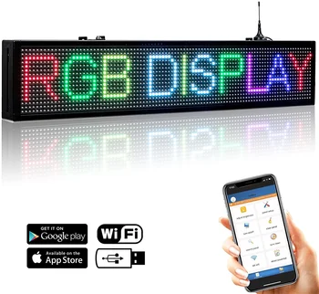 Leadleds RGB 7C Multi-Barvni LED Prijavite Message Board WiFi Programiranje Premikanja Besedila Prijavite z Temperaturni Senzor za Prodajalne
