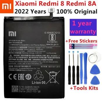 100% Nov XiaoMi Originalne Nadomestne Baterije 5000mAh BN51 Za Xiaomi Redmi 8 Redmi 8A Redmi8 Pristna Baterija Telefona +Orodja