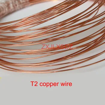 T2 čiste bakrene žice prevodni trda žica lep Zunanji Premer 0.2 0.3 0.4 0.5 0.6 0.8 1 1.2 1.5 2 2.5 3 4 5 mm