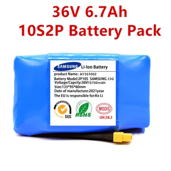 Resnično 36V 6700mAh Baterijski paket za 6,7 Ah Akumulatorska Litij-ionska baterija za Električni self uravnoteženje Skuter Hover Odbor monocikl