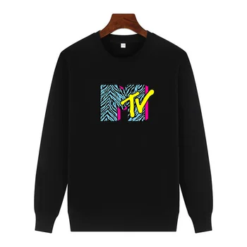 Mtv Glasbeni Televiziji, Rock, Hip Hop modo grafični sweatshirts debel pulover hoodie Krog vratu in žamet hoodie moška oblačila
