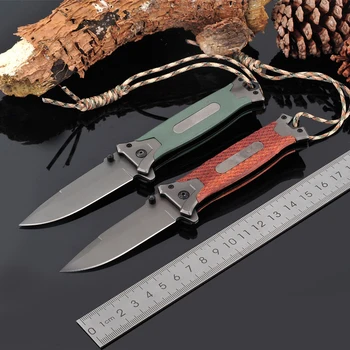 57HRC Noži Lovski Nož za Preživetje Vojaške Mini Zložljiv Žep KnifeTactical Visoko Trdoto, Zložljivi Preživetje Cuchillos De Caza