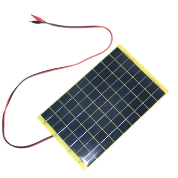 BUHESHUI 10W 18V Polikristalni Solarni Panel+1M Kabel 12V Avto/Motor Baterija Solarni Polnilec+Diode 2pcs/veliko Brezplačna Dostava