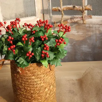 Božični okraski, 7 kos/kup Umetnih Berry Simulacije Cvetje Šopek Sadja Doma Dekoracijo Umetnih Ponaredek Rastlin