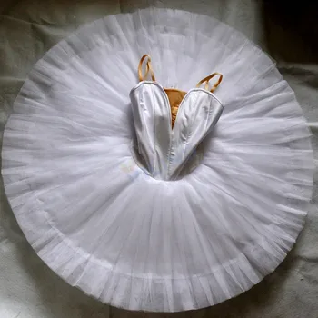 Bela Undecorated clasiical Balet tutu obleko bele Strokovno navaden balet tutus Ne dekoracijo balet obleko