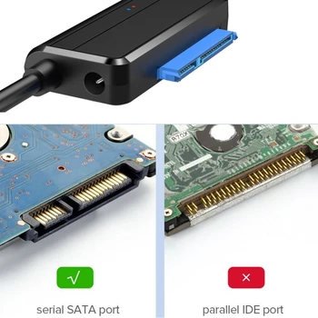 USB 3.0 3 Kabel USB Adapter 22 Pin III Kabel Podporo 2,5 ali 3,5-Palčni Zunanje SSD HDD Trdi Disk