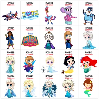 30pcs/veliko Strip Disney Princesa Znak Smolo Ravno Nazaj za Lase Loki Dvodimenzionalni Obrti za DIY Dekoracijo