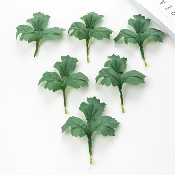 50Pcs Umetno Cvetje Ponaredek Rastline Svile Maple Leaf za Poroko Neveste Oprema Diy Božič Dom Dekor Album Zelenih Listov