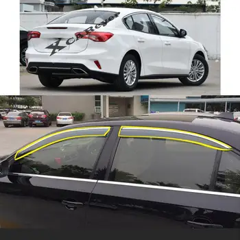 Avto Body Styling Nalepka, Plastična Okna, Stekla, Veter Vizir Dež/Sun Stražar Vent Dim Platnene Strehe Deli Za Ford Focus Limuzina 2019-2022