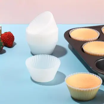 12 KOS Silikonski Muffin Skodelice za enkratno uporabo Silikonski Pekač Skodelice Nonstick Muffin Skodelice Torto Plesni Set za Kolački, Torte in Bonboni