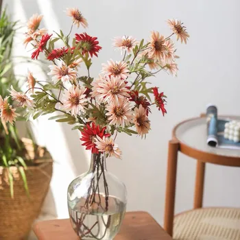 Umetno Cvetje Malo Daisy Dekoracijo dnevne Sobe Posušen Cvet Tabela notranja Oprema Okrasite TV Omara Flores Artificiale