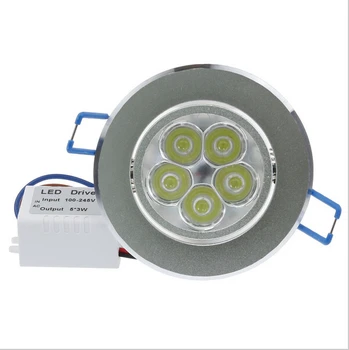 15W AC100-245V LED Vgradne Omare Strop Downlight ,Okrogle Bele LED Downlight ,Stropne Svetilke Za Dom Notranji Dekor