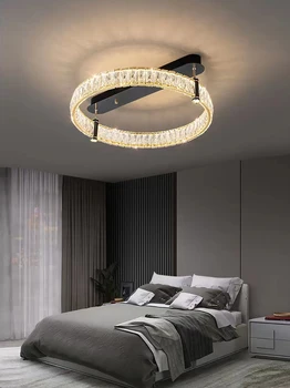 Nordijska Preproste Ustvarjalne LED Luksuzni Stekla Vzdušje Zatemniti Okrogle Stropne Luči Vzmetenje Svetilka Doma Dekoracijo Stalnica