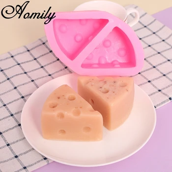 Aomily 3 Velikosti Srčkan Sir Oblikovan 3D Silicij Čokolada Jelly Candy Torto Plesni DIY Pecivo Bar Ice Blok Milo Kalup za Peko Orodja