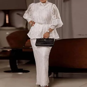 Ne Pas 2 Kos Določa Afriške Obleke Za Ženske Bodycon Čipke Seksi Obleko Maxi Elegantne Poroka Obleke Ankara Dolgo Obleko 2023 Nove Robe
